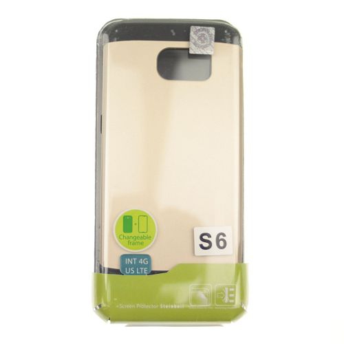 No Package Samsung S6 Matt Dual Layer Armor Case, Gold