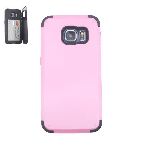 No Package Samsung Galaxy S6 Baby Pink Inverse Advanced Armor Stand Case Card Wallet