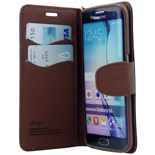 Samsung S6 Iphox Flip Case, Black02