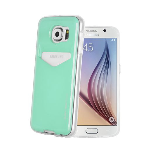 Samsung S6 Goospery Slim Plus Card Pocket Case, Teal