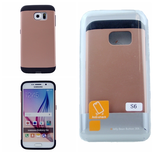 No Package Samsung S6 Matt Dual Layer Armor Case, Black