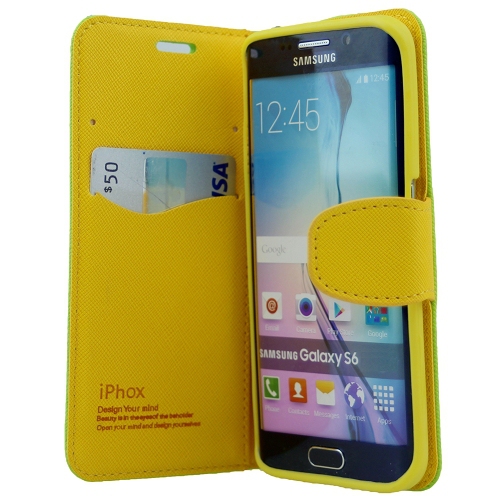 Samsung S6 Iphox Flip Case, Green