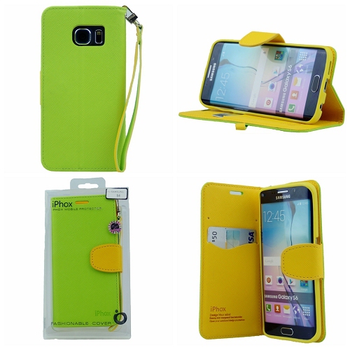 Samsung S6 Iphox Flip Case, Green