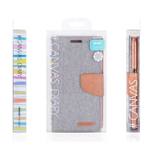 Samsung S6 Goospery Canvas Diary Case, Navy Blue