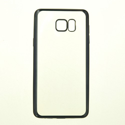 Samsung S6 Hallsen Color Bumper TPU Case, Black
