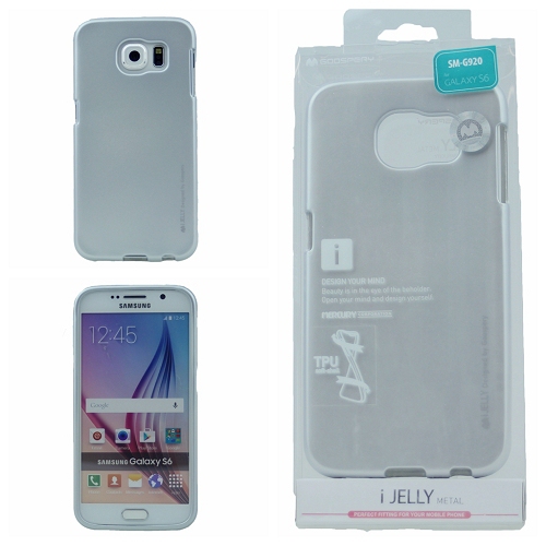 Samsung S6 Goospery iJelly Metal Case, Silver