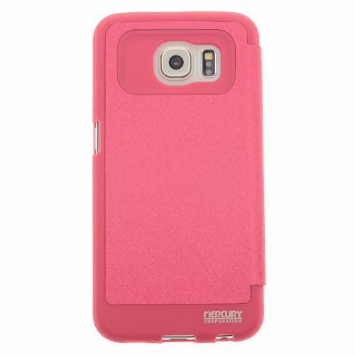 CLEARANCE SALE! FINAL SALE! Samsung S6 Goospery Bumper View Flip, Hot Pink
