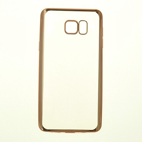 Samsung S6 Hallsen Color Bumper TPU Case, Rose Gold