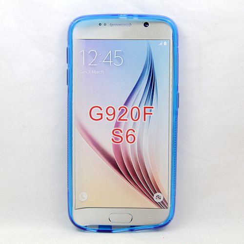 Étui TPU Samsung S6 S Line, bleu