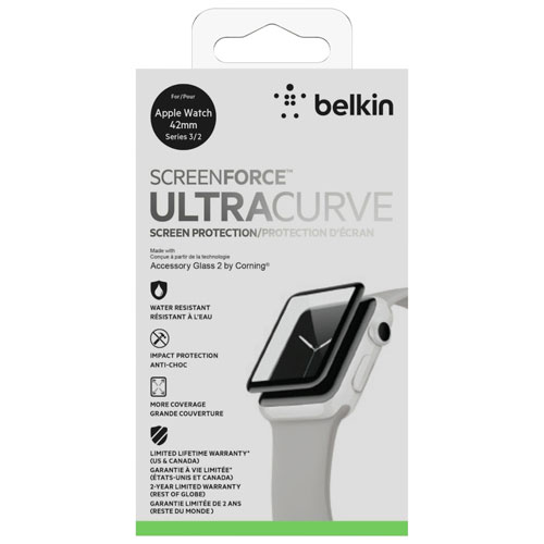 Protecteur d'écran de 42 mm de Belkin pour Apple Watch Series 3/2 - Noir