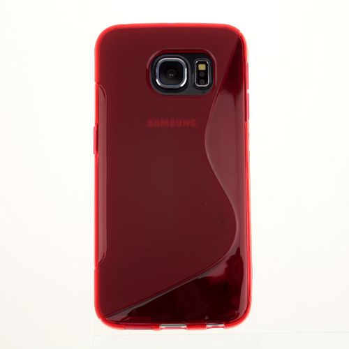 S Line TPU Case For Samsung S6 Edge , Red