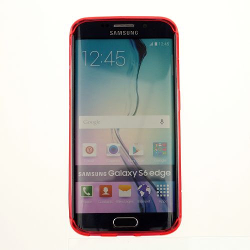 S Line TPU Case For Samsung S6 Edge , Red