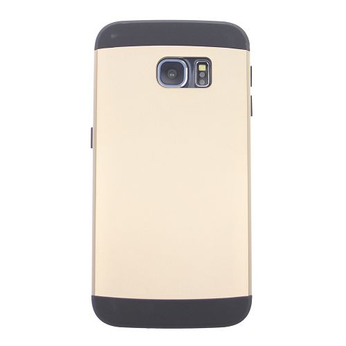 No Package Étui d'armure double couche pour Samsung S6 Edge Matt, or