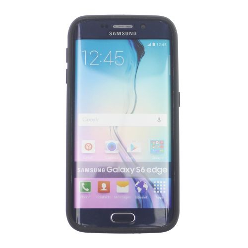 No Package Étui d'armure double couche mat pour Samsung S6 Edge, rouge