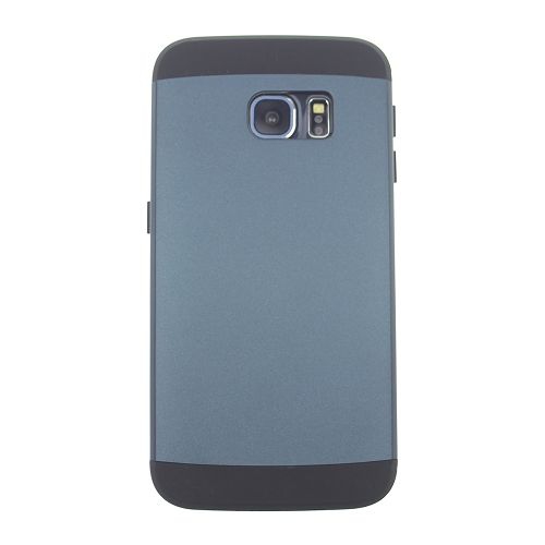 Aucun emballage Étui d'armure double couche pour Samsung S6 Edge Matt, bleu marine