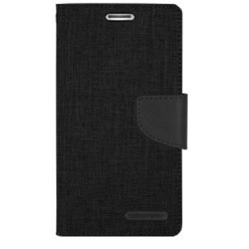 Samsung S6 Edge Plus Goospery Canvas Diary Case, Black