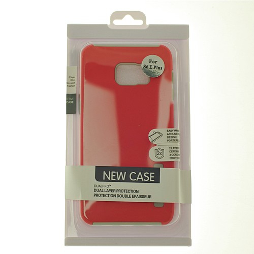 No Package Samsung S6 Edge Plus New Dual Layer Armor Case, Red