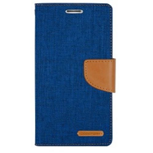 Samsung S6 Edge Plus Goospery Canvas Diary Case, Bleu