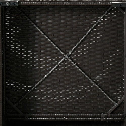 Ensemble de meubles d'extérieur en rotin Outsunny de 7 pièces, ensemble de patio modulaire en osier avec coussins et table basse en verre trempé,