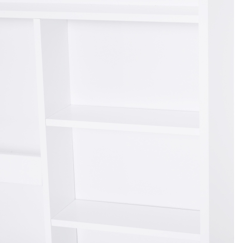 HOMCOM Wall Mounted Table Fold Out Convertible Desk, Multi-Functional Space Saving Computer Desk with Writing Floating Board for Students, White and