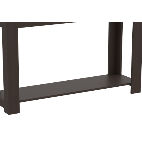 Console Table/Accent Wall Table – 40" Long with 2 Drawers and 1 Shelf, Cappuccino Finish