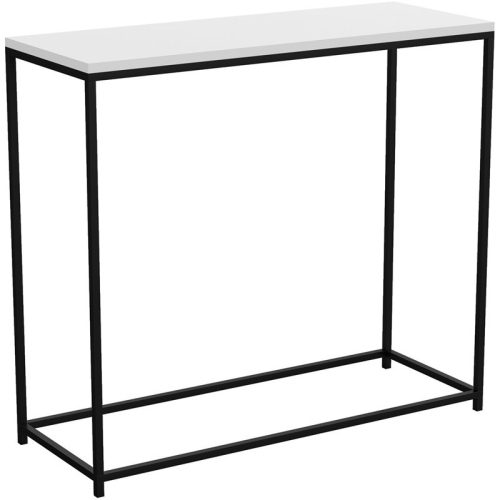 SAFDIE & CO.  Console Table Black Metal In White