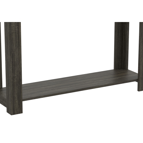 Stylish & Functional Console Table – 40" Long with 2 Drawers and 1 Shelf, Dark Grey Wood Finish