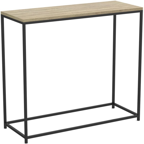 SAFDIE & CO.  Console Table Dark Taupe Metal In Black