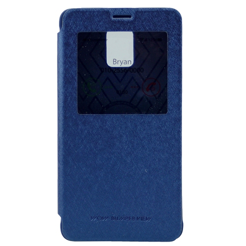 Samsung Note 4 Goopery WOW Bumper Flip, bleu marine