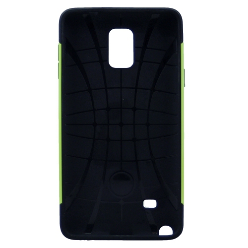 TopSave No Package! Vente finale! Coque rigide double couche PC + TPU pour Samsung Note 4, vert