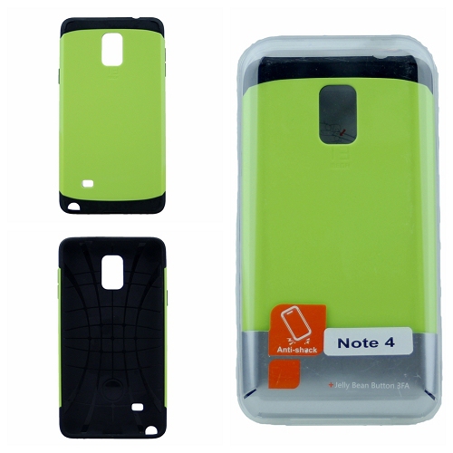 TopSave No Package! Vente finale! Coque rigide double couche PC + TPU pour Samsung Note 4, vert