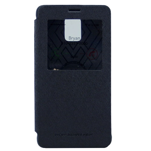 Samsung Note 4 Goopery WOW Bumper Flip, noir