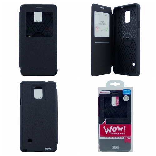 Samsung Note 4 Goospery WoW Bumper Flip, Black