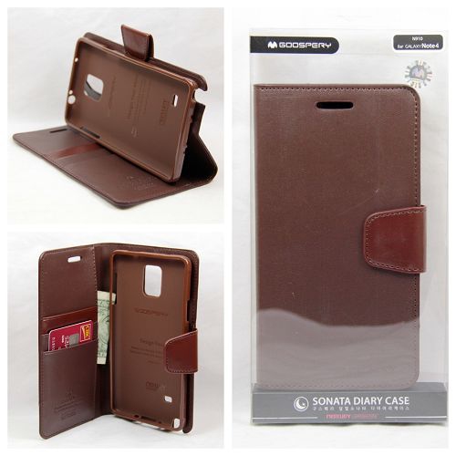 Samsung Note 4 Goospery Sonata Diary, Brown