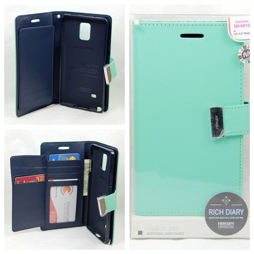 Samsung Note 4 Goospery Rich Diary, Teal