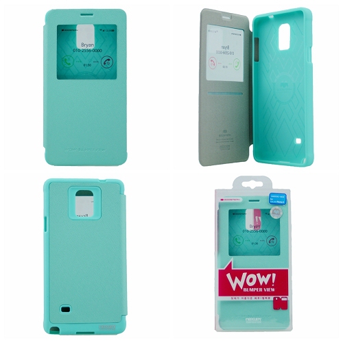 Samsung Note 4 Goospery WoW Bumper Flip, Teal