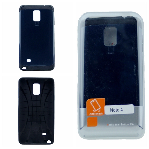 TopSave No Package! Vente finale! Coque rigide double couche PC + TPU pour Samsung Note 4, bleu marine