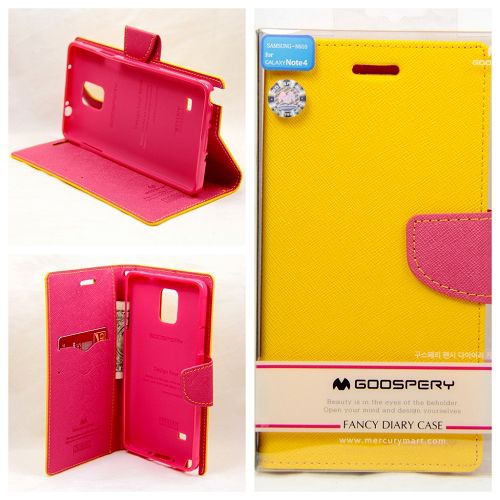 Samsung Note 4 Goospery Fancy Diary, Yellow