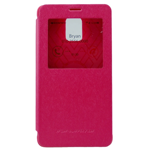 Samsung Note 4 Goopery WOW Bumper Flip, rose vif