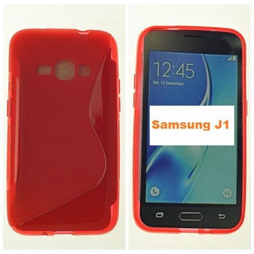 Samsung J1(2016) S Line Design Soft Case, Red