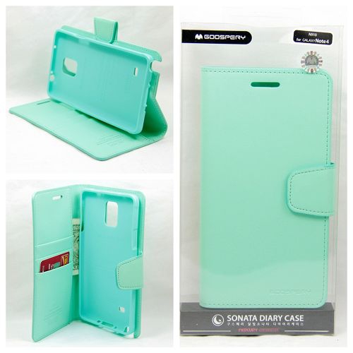 Samsung Note 4 Goospoery Sonata Diary, sarcelle