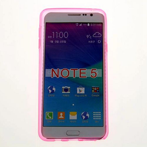 Étui souple brillant pour Samsung Note 5, rose
