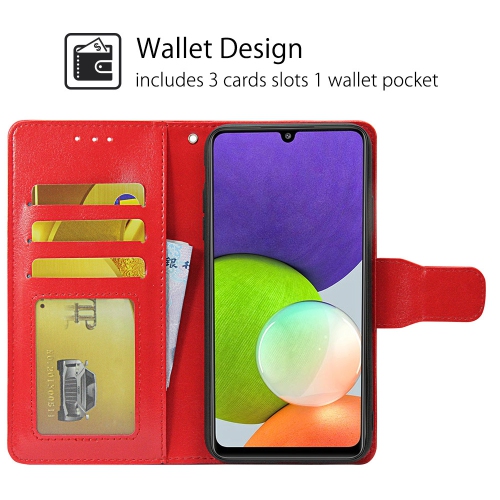 TopSave Leather Folio Flip Wallet w/Magnetic Clip Card Slot Holder Case For Google Pixel 9a 6.3 Inch, Red