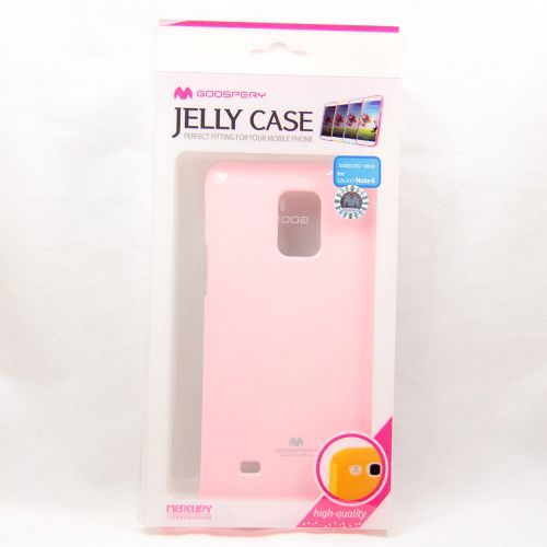 Étui Samsung Note 4 Goospery Jelly, rose bébé