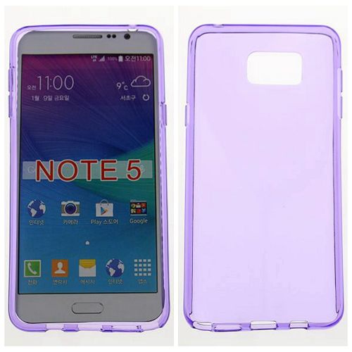 Étui souple brillant pour Samsung Note 5, violet
