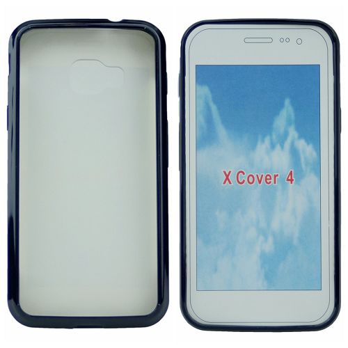 Samsung Xcover 4 CC Transparent Hard Back w/Black Bumper Case