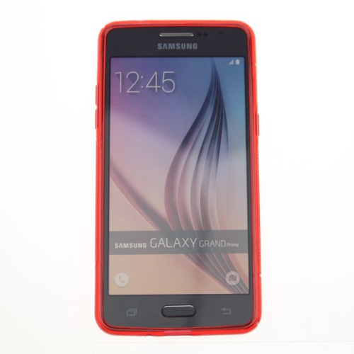 Samsung Grand Prime S Line Design Soft Case, Red