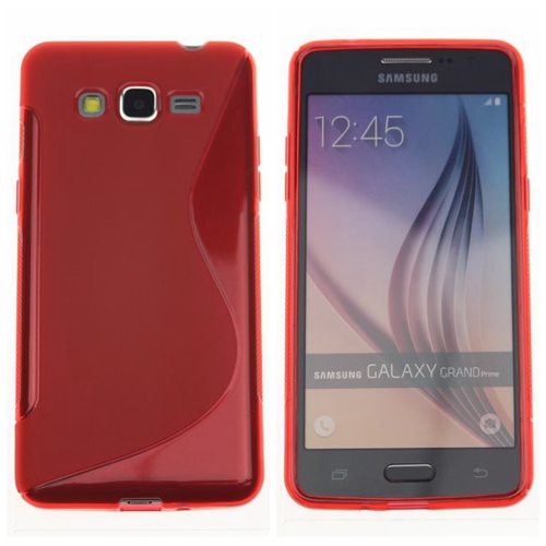 Samsung Grand Prime S Line Design Soft Case, Red