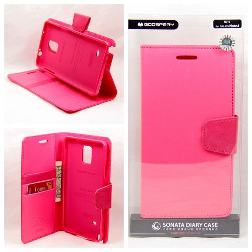 Samsung Note 4 Goospery Sonata Diary, Hot Pink