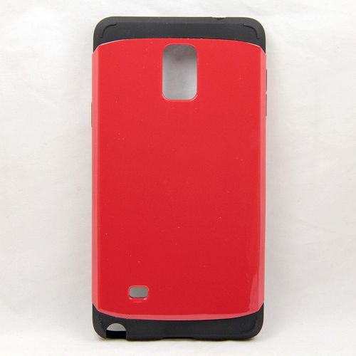 TopSave No Package! Final Sale! PC+TPU Combine Dual Layer Hard Case For Samsung Note 4, Red